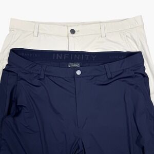 Infinity Linearflex Mens Performance Golf Shorts Black Khaki Tan Size 38 2 Lot